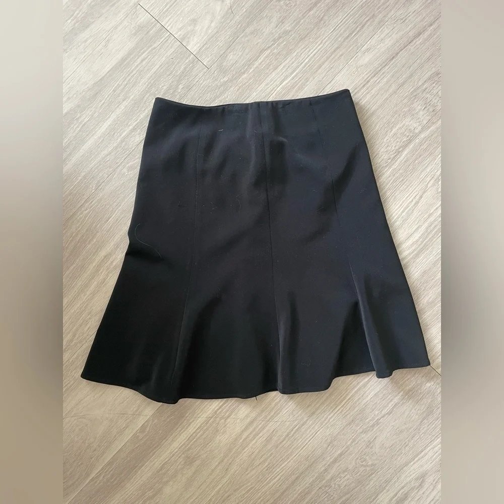 White House black market black a line flare mini skirt